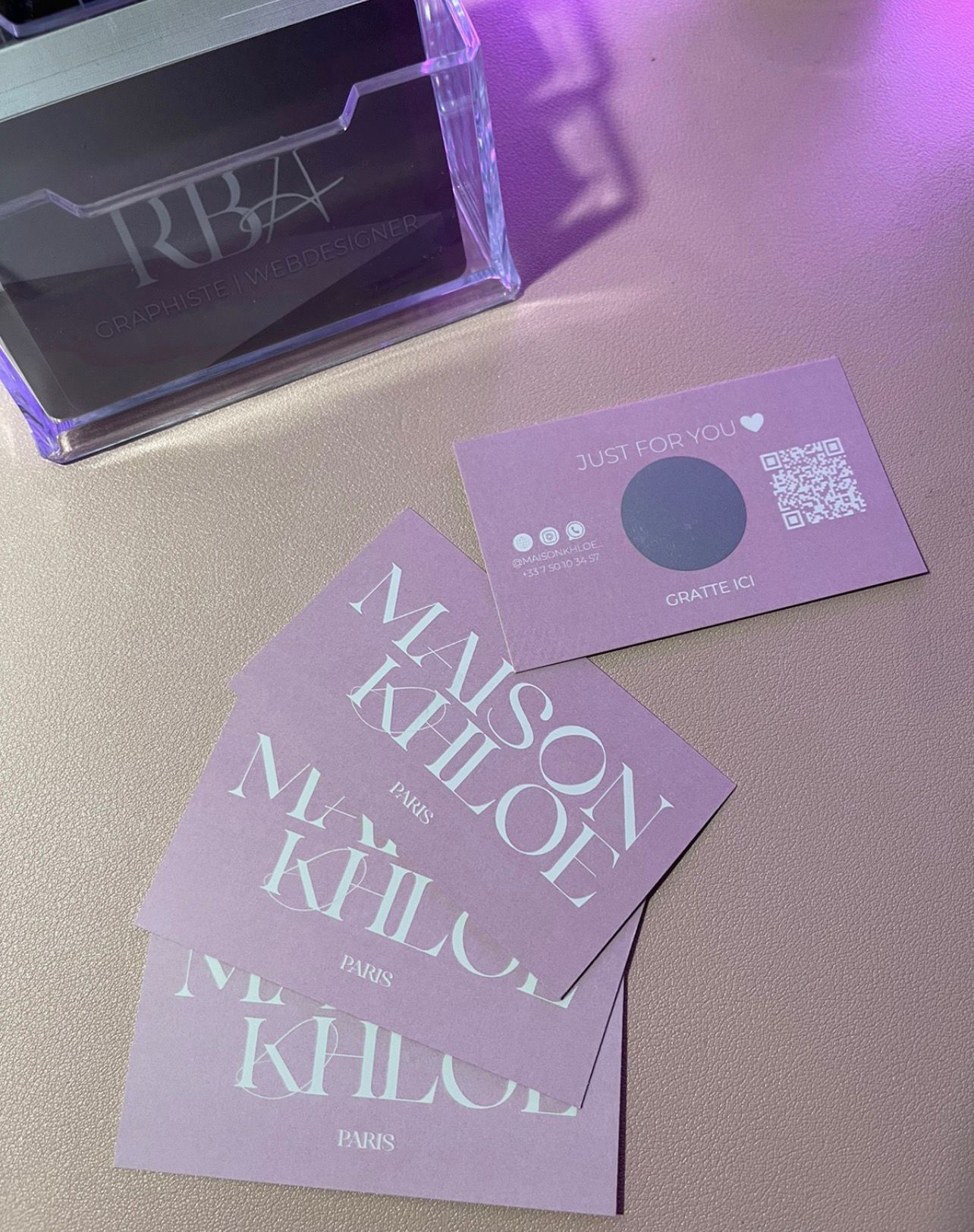 Carte à gratter + impression