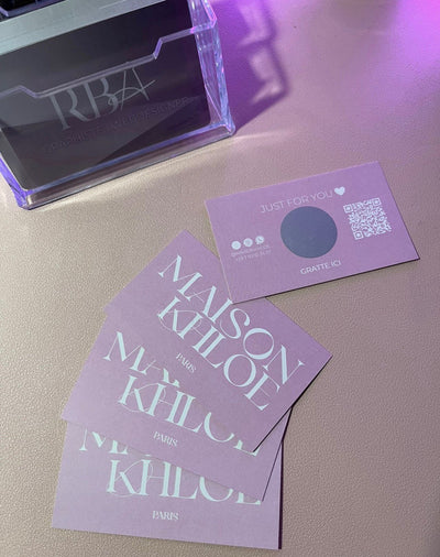Carte à gratter + impression